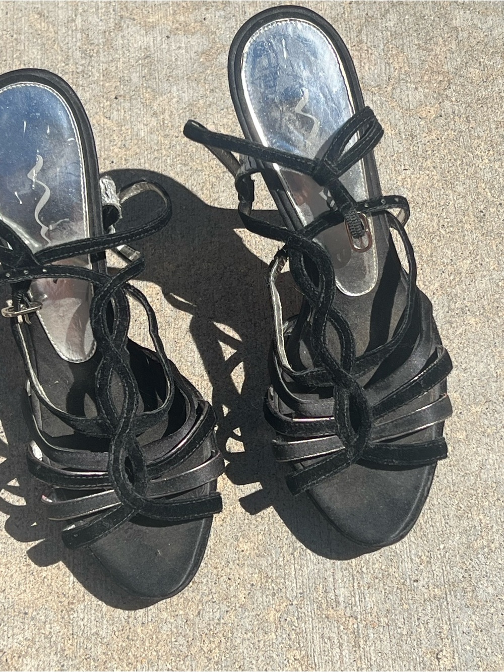 MIA Black Strappy Heeled Sandals
